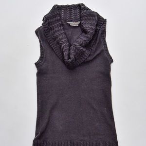 BCBG Max Azria Black Cowl Neck Sleeveless Sweater S